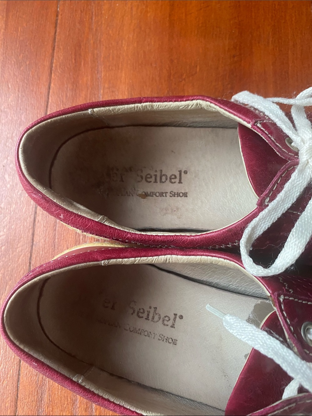 Josef Seibel Caspian Sneaker Shoes Womens 40 Lace Up Casual Low Leather Dark Red - Picture 7 of 7